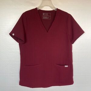 Figs Technical Collection Burgundy Casma Three-Pockets Scrub Size S